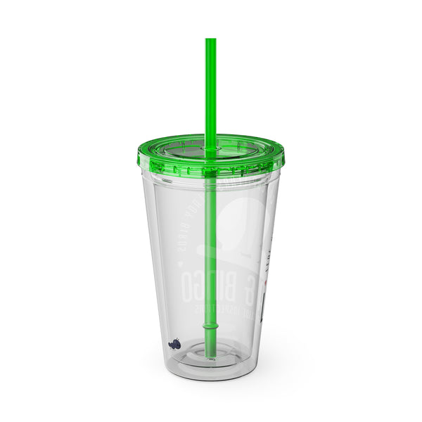 Slide Inspectors Sunsplash Tumbler with Straw, 16oz