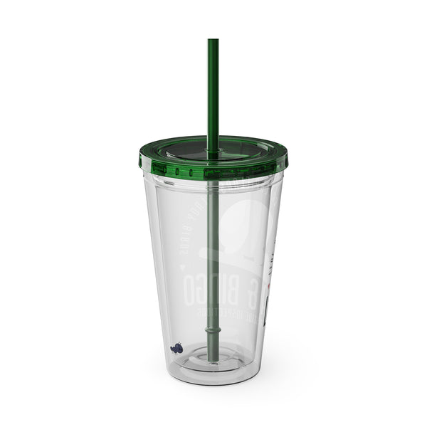 Slide Inspectors Sunsplash Tumbler with Straw, 16oz