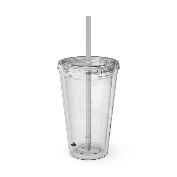 Slide Inspectors Sunsplash Tumbler with Straw, 16oz
