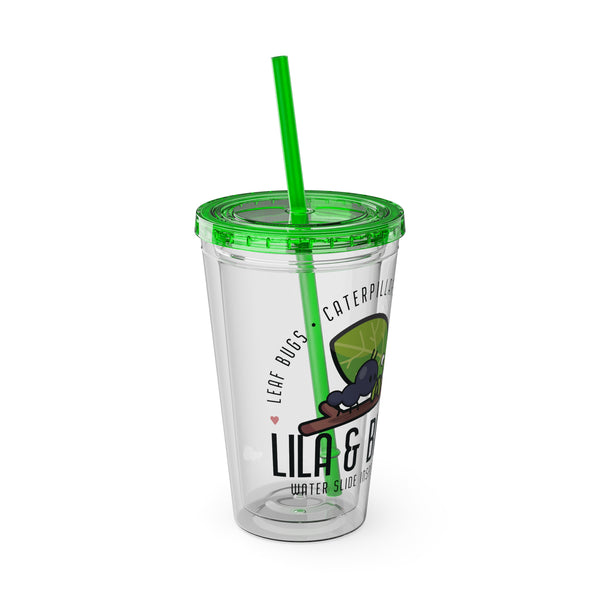 Slide Inspectors Sunsplash Tumbler with Straw, 16oz