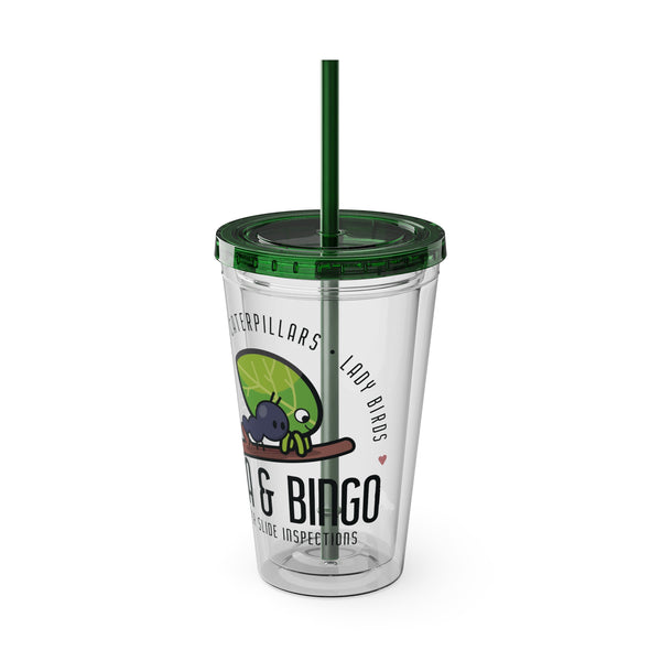Slide Inspectors Sunsplash Tumbler with Straw, 16oz