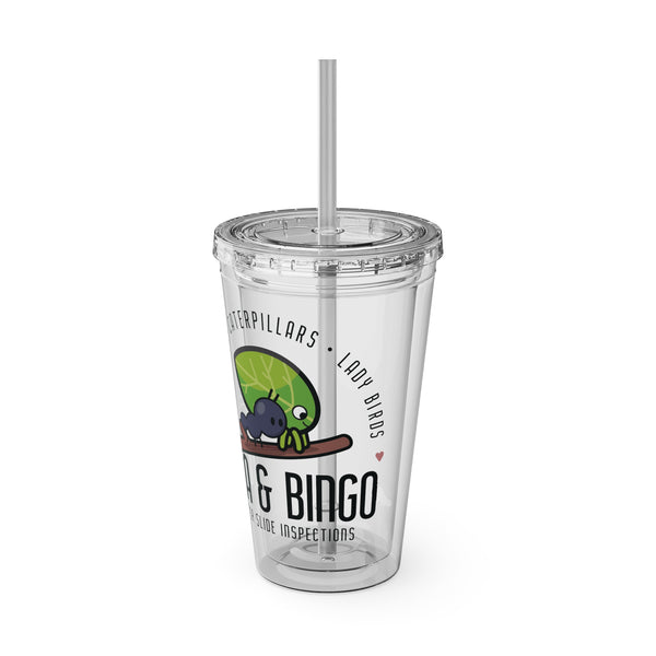 Slide Inspectors Sunsplash Tumbler with Straw, 16oz