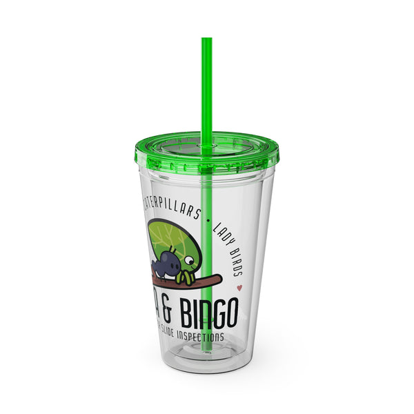 Slide Inspectors Sunsplash Tumbler with Straw, 16oz